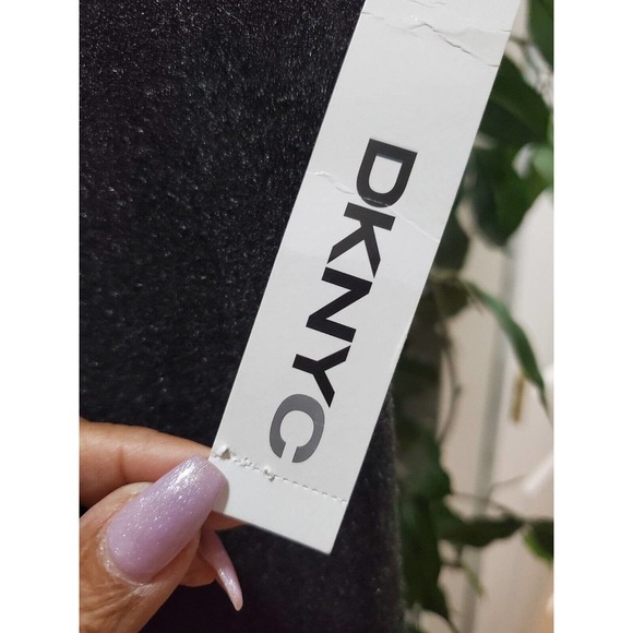 DKNY Women's Gray Wide Leg Zipper Front Slash Pockets Casual Pants Size 8 - Picture 6 of 13